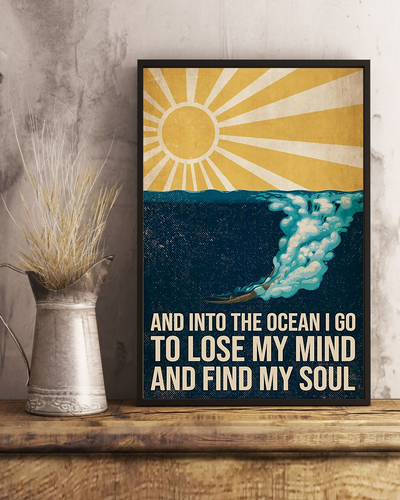 Scuba Diving Poster Lose My Mind And Find My Soul Vintage Room Home Decor Wall Art Gifts Idea - Mostsuit