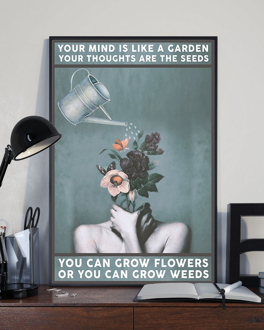 Gardening Canvas Prints Your Mind Is Like A Garden Vintage Wall Art Gifts Vintage Home Wall Decor Canvas - Mostsuit