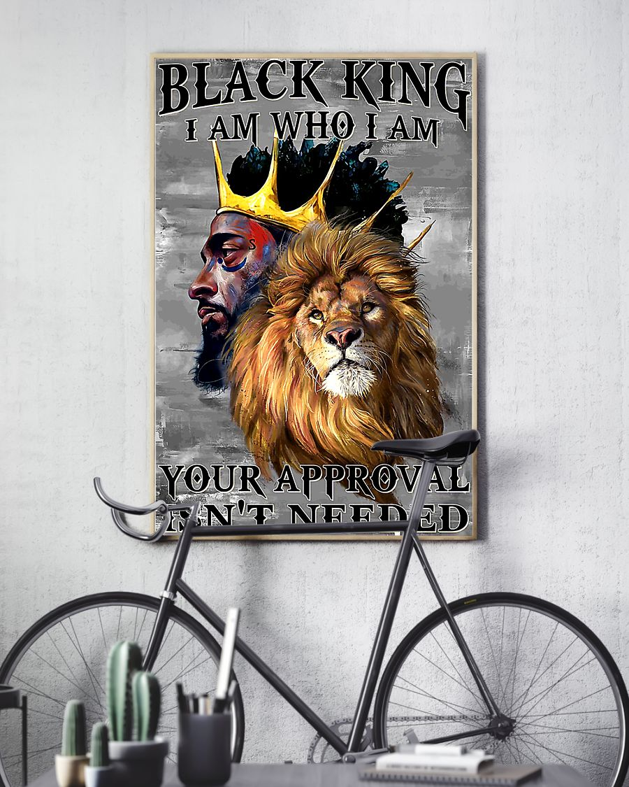 Black King Lion Poster Vintage Room Home Decor Wall Art Gifts Idea - Mostsuit