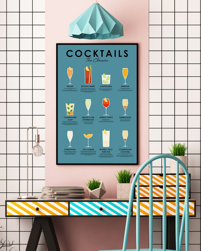The Classic Cocktails Poster Vintage Room Home Decor Wall Art Gifts Idea - Mostsuit