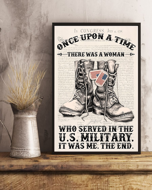 Served In The US Military Veteran Canvas Prints Once Upon A Time Vintage Wall Art Gifts Vintage Home Wall Decor Canvas - Mostsuit