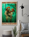 Scuba Diving Couple Canvas Prints And They Lived Happily Ever After Vintage Wall Art Gifts Vintage Home Wall Decor Canvas - Mostsuit