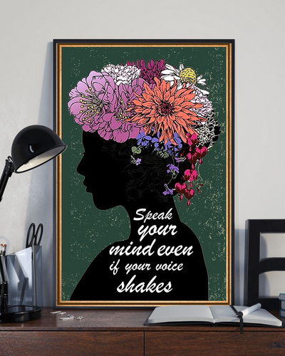 Flower Head Speak Your Mind Poster Vintage Room Home Decor Wall Art Gifts Idea - Mostsuit