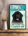 Newfoundland Dog Loves Canvas Prints Look Beside You I'll Always Be There Vintage Wall Art Gifts Vintage Home Wall Decor Canvas - Mostsuit