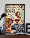 Tattooed Girl Loves Book Poster A Girl Who Loved Books And Had Tattoos Vintage Room Home Decor Wall Art Gifts Idea - Mostsuit