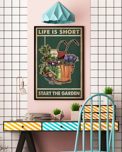 Gardener Garden Tools Loves Canvas Prints Life Is Short Vintage Gardening Wall Art Gifts Vintage Home Wall Decor Canvas - Mostsuit
