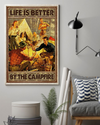 Camping Poster Life Is Better By The Campfire Vintage Room Home Decor Wall Art Gifts Idea - Mostsuit