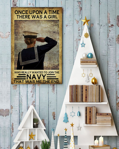 Join The Navy Poster Once Upon A Time There Was A Girl Vintage Room Home Decor Wall Art Gifts Idea - Mostsuit