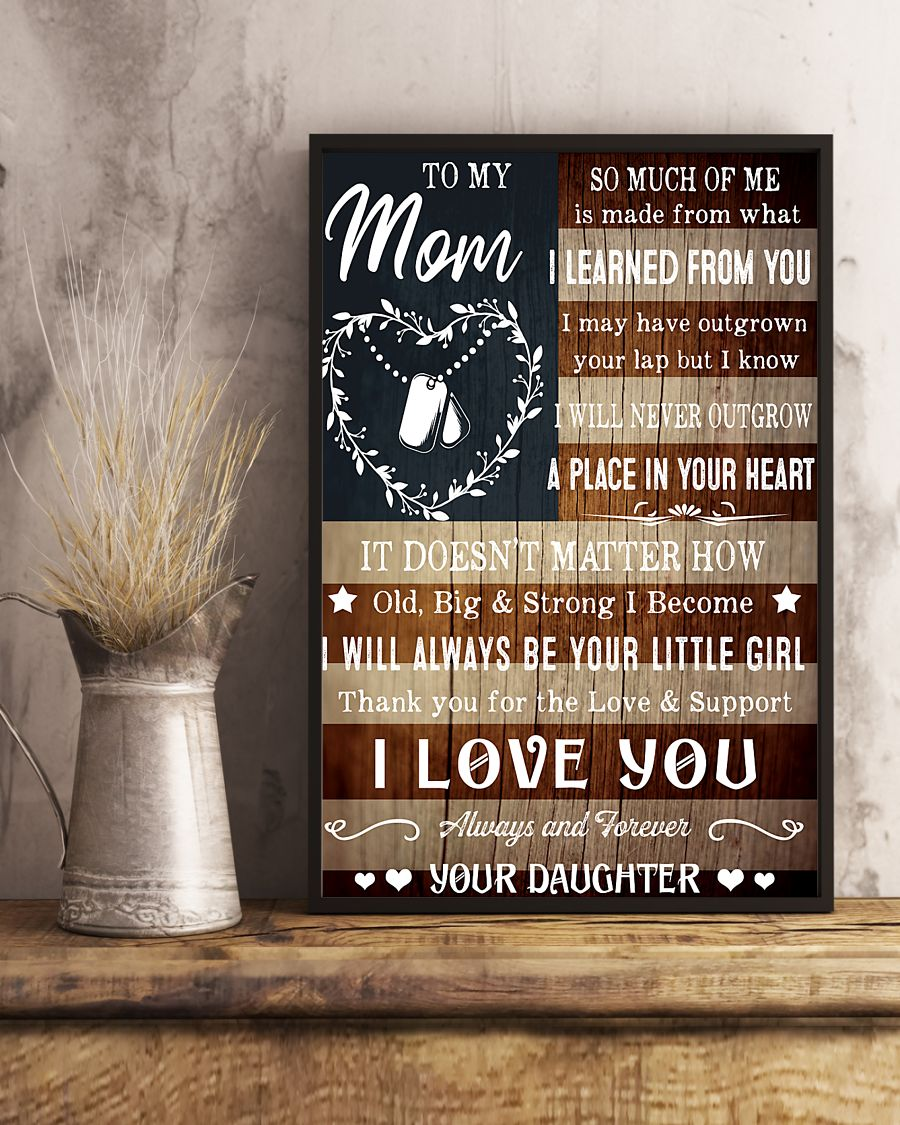 Gift Proud Veteran Mom To My Mom Poster Vintage Room Home Decor Wall Art Gifts Idea - Mostsuit