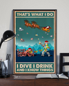 Diving Beer Loves Canvas Prints What I Do I Dive I Drink Noel Christmas Wall Art Gifts Vintage Home Wall Decor Canvas - Mostsuit