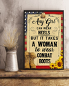 It Takes A Woman To Wear Combat Boots Poster Vintage Room Home Decor Wall Art Gifts Idea - Mostsuit