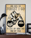 Cycling And Into The Forest Canvas Prints Cyclists Bikers Vintage Wall Art Gifts Vintage Home Wall Decor Canvas - Mostsuit