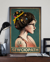 Sewciopath Sewing Tattoo Girl Poster Vintage Room Home Decor Wall Art Gifts Idea - Mostsuit
