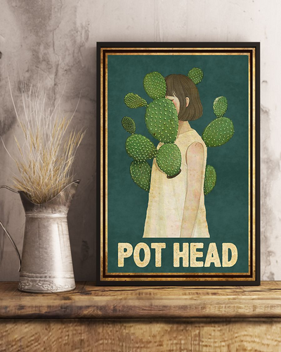 Cactus Girl Pot Head Poster Vintage Room Home Decor Wall Art Gifts Idea - Mostsuit