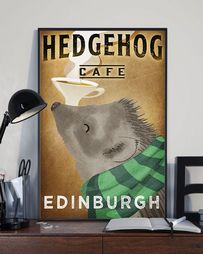Hedgehogs Coffee Canvas Prints Hedgehog Cafe Edinburgh Vintage Wall Art Gifts Vintage Home Wall Decor Canvas - Mostsuit