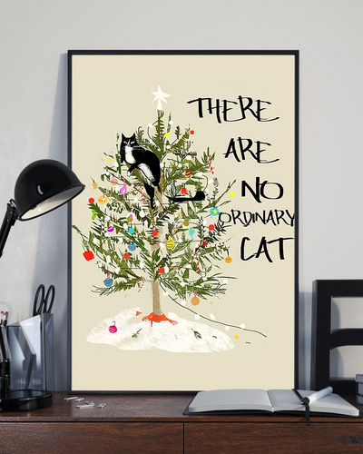 Funny Black Cat Christmas Poster There Are No Ordinary Cat Room Home Decor Wall Art Gifts Idea - Mostsuit