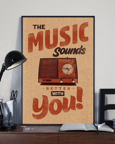 Music Loves Poster Music Sounds Better With You Vintage Room Home Decor Wall Art Gifts Idea - Mostsuit