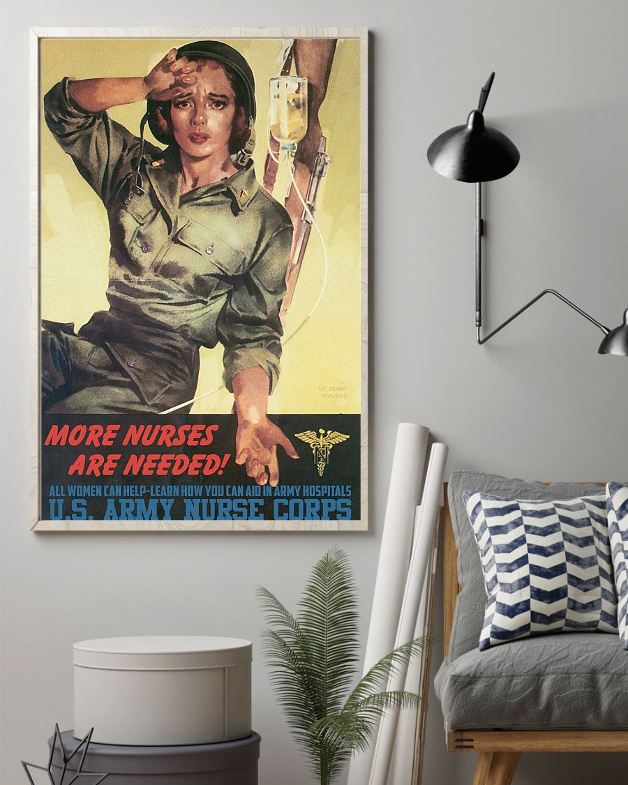 Proud Nurse In The Military Poster Vintage Room Home Decor Wall Art Gifts Idea - Mostsuit