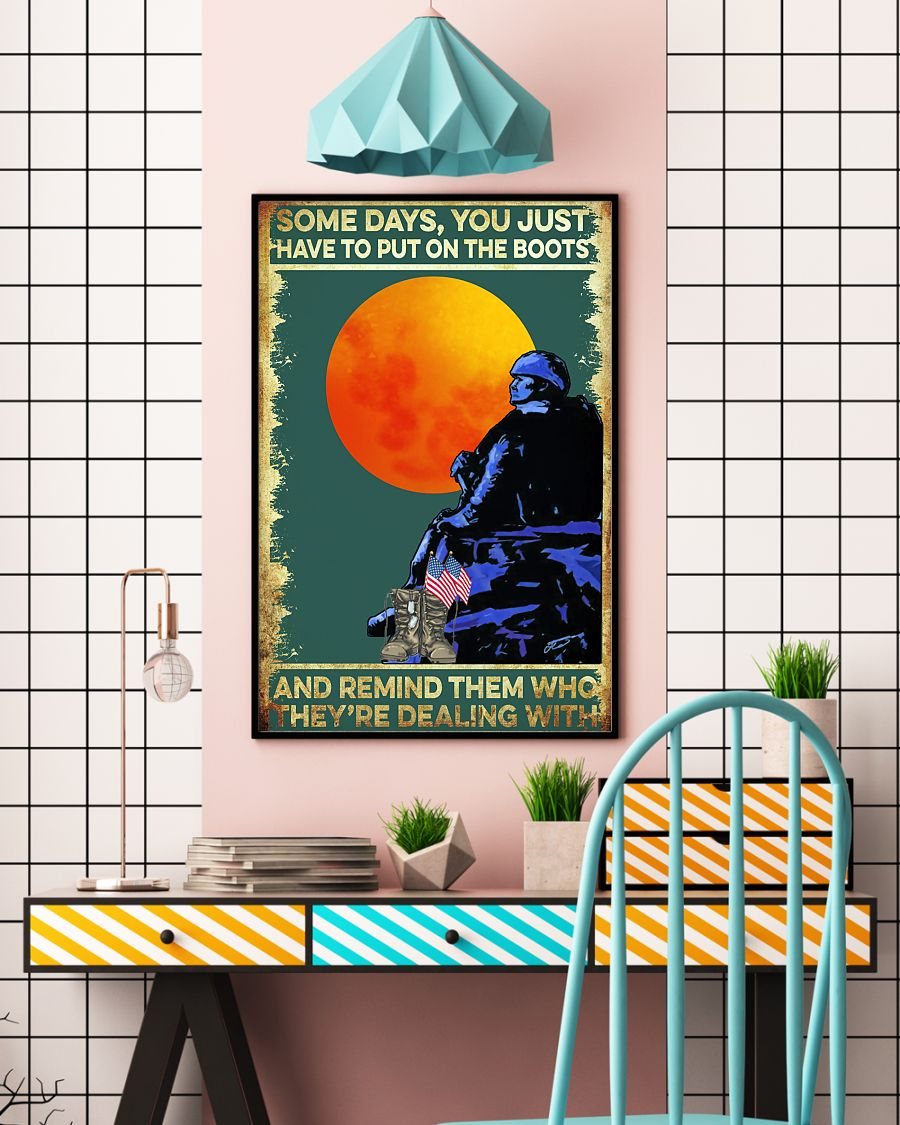 Veteran Canvas Prints Some Days You Just Have To Put On The Boots Vintage Wall Art Gifts Vintage Home Wall Decor Canvas - Mostsuit