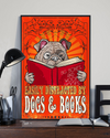 Bulldog Poster Easily Distracted By Dogs And Books Vintage Room Home Decor Wall Art Gifts Idea - Mostsuit