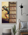 Running Girl Poster I Don't Run To Win Races Vintage Wall Art Gift For Runners