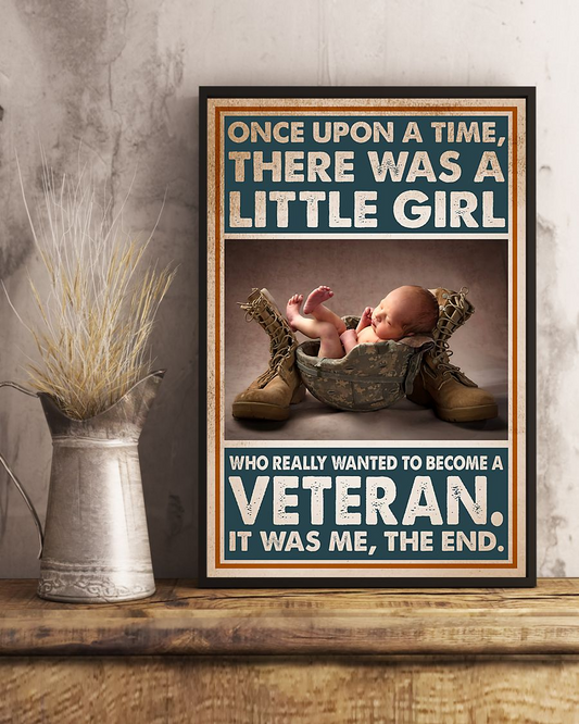 Veteran Poster Once Upon A Time There Was A Girl Vintage Room Home Decor Wall Art Gifts Idea - Mostsuit