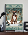 Pit Bull Dog Loves Poster Once Upon A Time Vintage Room Home Decor Wall Art Gifts Idea - Mostsuit