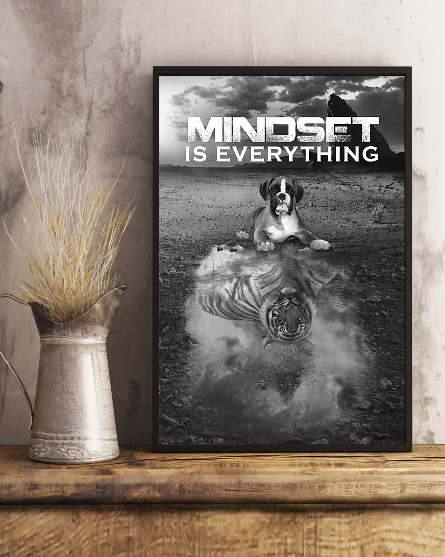 Boxer Tiger Reflection Canvas Prints Mindset Is Everything Vintage Wall Art Gifts Vintage Home Wall Decor Canvas - Mostsuit