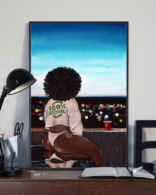 Black Girl 100 Percent Natural Canvas Prints Vintage Wall Art Gifts Vintage Home Wall Decor Canvas - Mostsuit