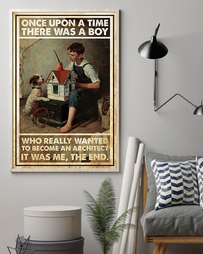 Architect Dog Loves Canvas Prints A Boy Wanted To Become An Architect Vintage Wall Art Gifts Vintage Home Wall Decor Canvas - Mostsuit