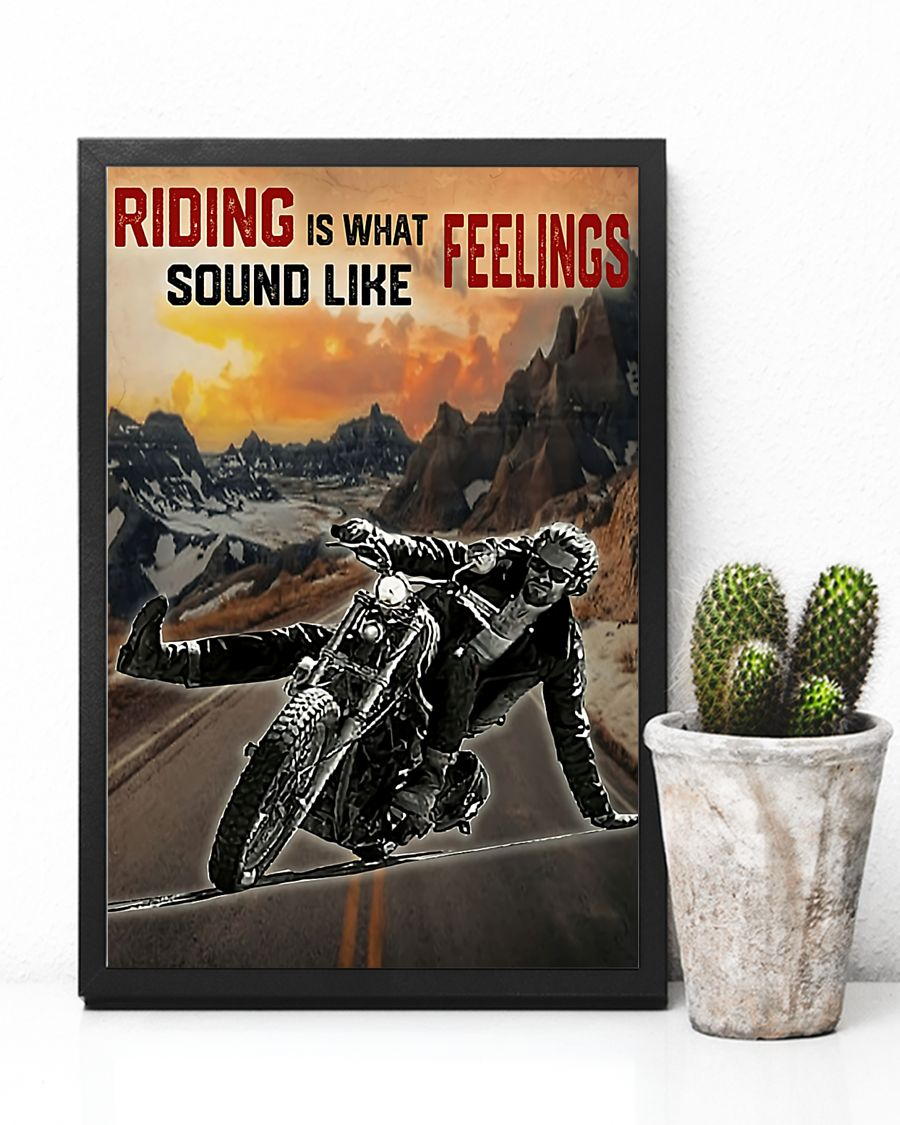 Motorcycle Biker Canvas Prints Riding Is What Feelings Sound Like Vintage Wall Art Gifts Vintage Home Wall Decor Canvas - Mostsuit
