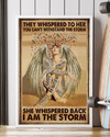Music Girl Angle Wings She Whispered Back I Am The Storm Poster Vintage Room Home Decor Wall Art Gifts Idea - Mostsuit