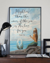 Mermaid Mightier Than The Waves Of The Sea Is His Love For You Psalm Canvas Prints Wall Art Gifts Vintage Home Wall Decor Canvas - Mostsuit