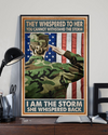 Female Veteran Poster I Am The Storm Vintage Room Home Decor Wall Art Gifts Idea - Mostsuit