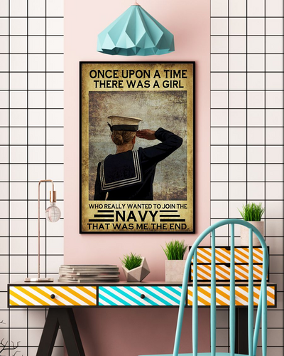 Join The Navy Poster Once Upon A Time There Was A Girl Vintage Room Home Decor Wall Art Gifts Idea - Mostsuit