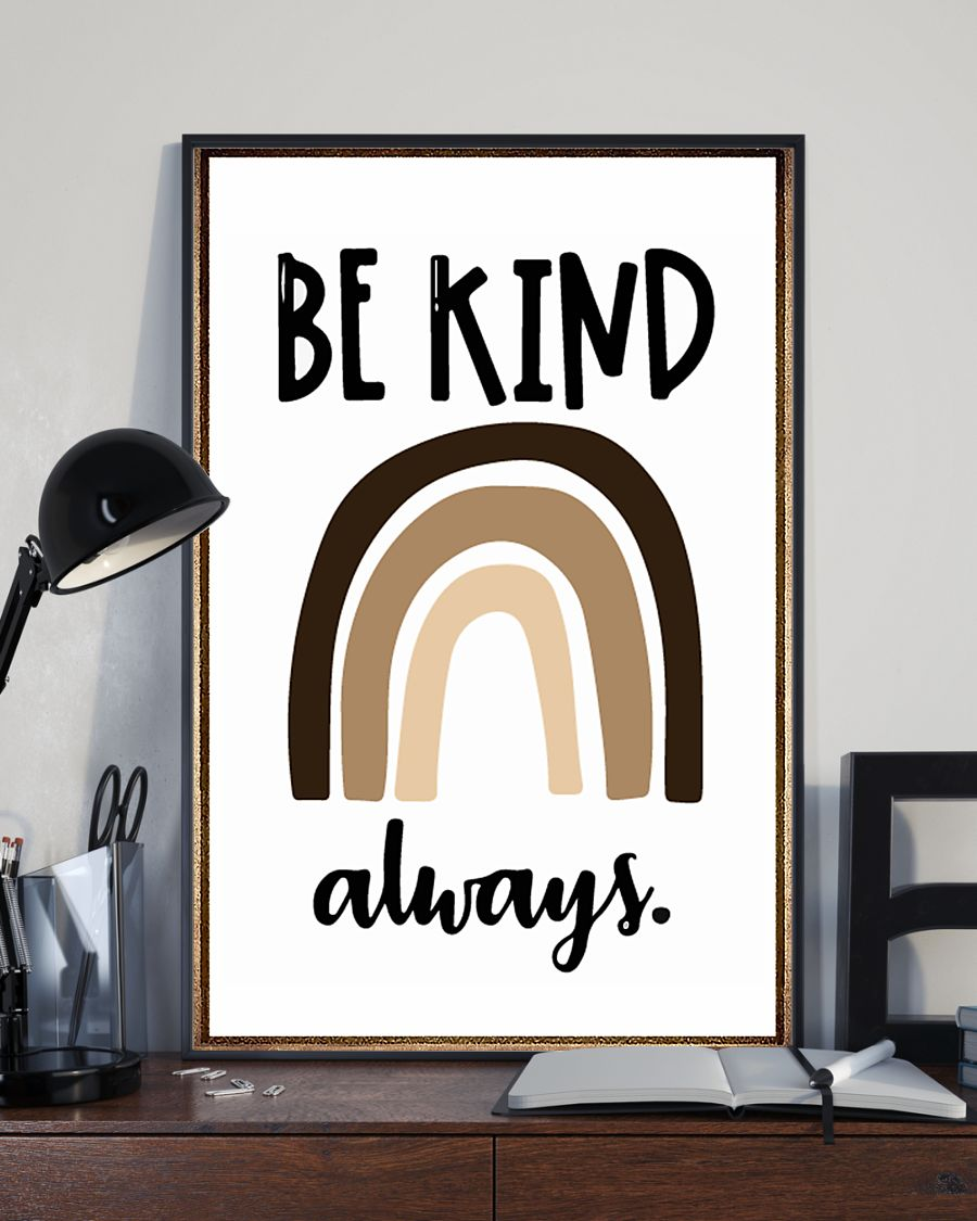 Be Kind Always Rainbow Equality Civil Rights Canvas Prints Wall Art Gifts Support Black Lives Matter Vintage Home Wall Decor Canvas - Mostsuit