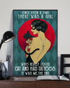 Tattooed Girl Loves Black Cat Canvas Prints Once Upon A Time Vintage Wall Art Gifts Vintage Home Wall Decor Canvas - Mostsuit