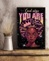 Black Girl Afro Woman Pride Glitter Twinkle Poster God Says You Are Vintage Room Home Decor Wall Art Gifts Idea - Mostsuit