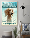 Saluki Dog Loves Canvas Prints Look Beside You I'll Always Be There Vintage Wall Art Gifts Vintage Home Wall Decor Canvas - Mostsuit