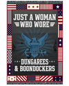 Veteran Poster Just A Woman Who Wore Dungarees & Boondockers Vintage Room Home Decor Wall Art Gifts Idea - Mostsuit