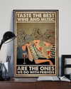 Wine Loves Taste the Best Wine and Music Poster Friends Vintage Room Home Decor Wall Art Gifts Idea - Mostsuit