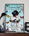 Butterfly Girl Canvas Prints A Women's Heart Should Be So Close To God Vintage Wall Art Gifts Vintage Home Wall Decor Canvas - Mostsuit