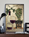 Rottweiler Wine Loves Poster Vintage Room Home Decor Wall Art Gifts Idea - Mostsuit