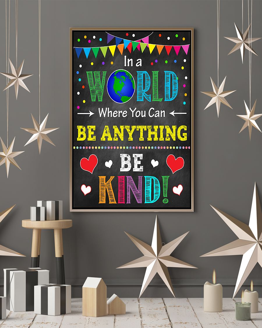 Teacher Supplies For Classroom School Canvas Prints Be Kind Decor Wall Art Gifts Vintage Home Wall Decor Canvas - Mostsuit