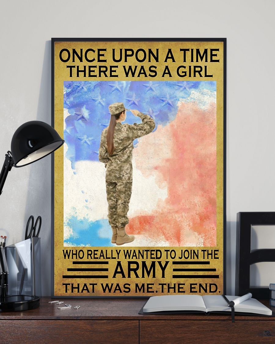 The Girl Joined The Army Poster Once Upon A Time Vintage Room Home Decor Wall Art Gifts Idea - Mostsuit