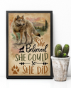 Wolf Poster She Believe She Could So She Did Vintage Room Home Decor Wall Art Gifts Idea - Mostsuit