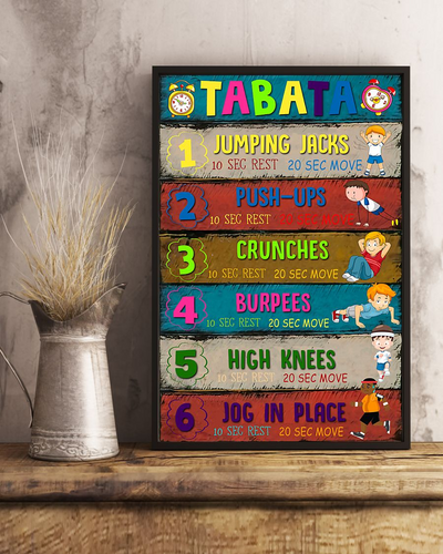 Tabata Poster Classroom Vintage Room Home Decor Wall Art Gifts Idea - Mostsuit