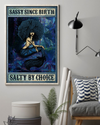 Mermaid Poster Sassy Since Birth Salty By Choice Vintage Room Home Decor Wall Art Gifts Idea - Mostsuit