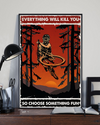 Cycling Canvas Prints Everything Will Kill You Choose Something Fun Vintage Wall Art Gifts Vintage Home Wall Decor Canvas - Mostsuit