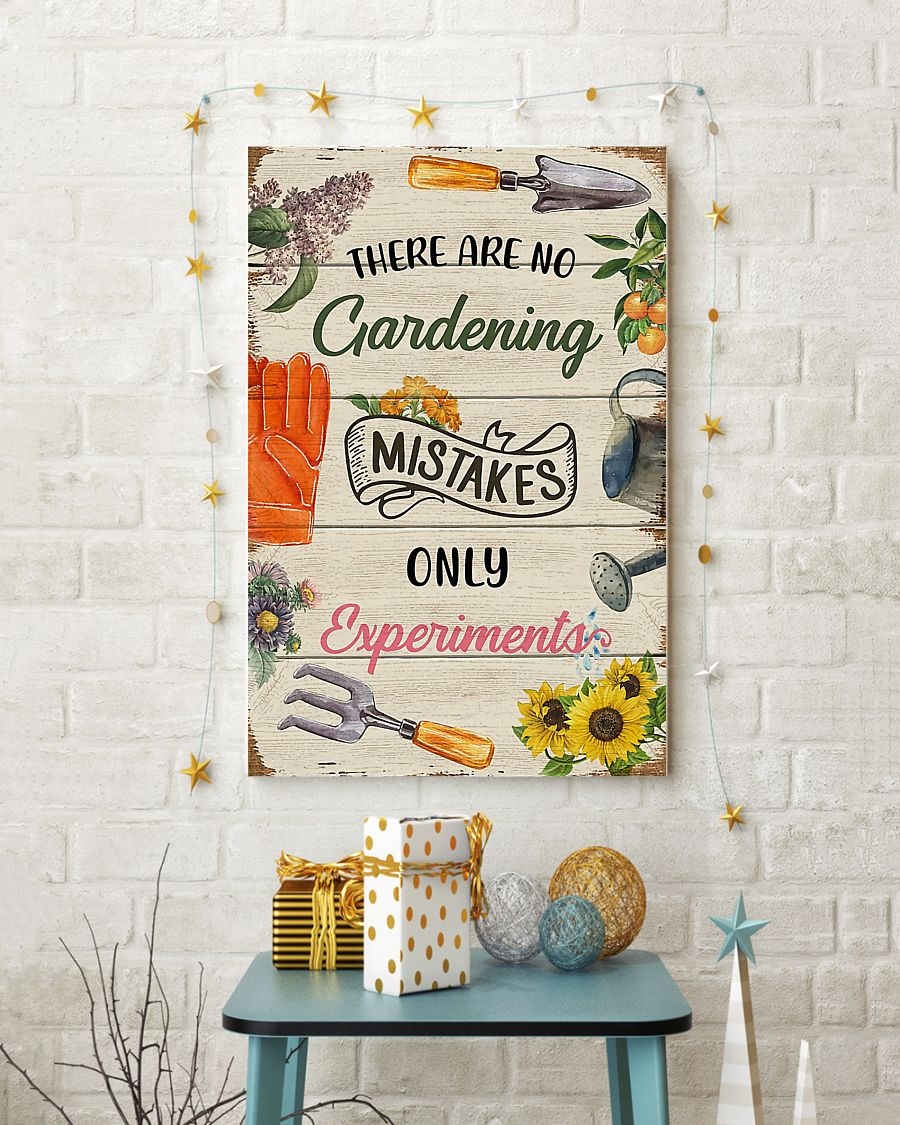 Gardening Canvas Prints There Are No Gardening Mistakes Only Experiments Vintage Wall Art Gifts Vintage Home Wall Decor Canvas - Mostsuit